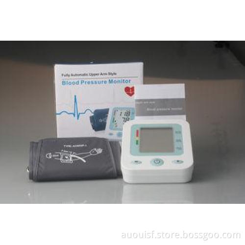 White Upper Arm Smart Automatic Blood Pressure Monitor Meas